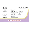 Kép 1/2 - ETHICON Coated Vicryl Plus, 4/0, FS-2, 3/8C, 19mm, 45cm fonal - lila (12db)
