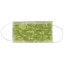 Euronda "Zorro" PROTECTION 3 FLORAL szájmaszk, virágos lime 50db (3 rétegű)