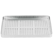 ASA Fém műszertálca perforált alj 284X183X17mm