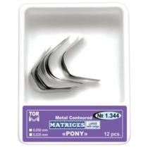 Domborított fém Pony matricák gingivális fülel - nagy (12db) 0,035mm - TOR