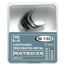 Félkörös, domborított fémmatrica kicsi gingivális fülel 0,05mm (12 db) - TOR