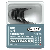 Félkörös, domborított nagy fémmatrica nagy gingivális fülel 0,05mm (12 db) - TOR