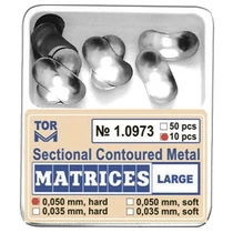 Szekcionált fém matrica, nagy, 50mic., kemény, 10db - TOR