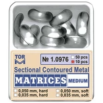 Szekcionált fém matrica, közepes, 35mic., kemény, 10db - TOR
