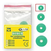 Polírkorongok konturáláshoz, zöld, 10mm (40db) - TOR