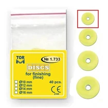 Polírkorongok finírozáshoz, sárga, 10mm (40db) - TOR