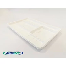 Eh. Nagy Osztott Műszertálca, 100 db, fehér 28x18 cm - Dispotech