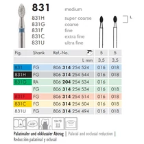 Gyémánt fúró turbinába 831F314016