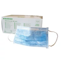 Szájmaszk orrmerevítős gumis, kék 50 db