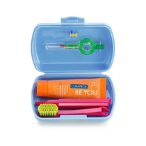 Curaprox Travel Set Utazó szett KÉK (fogkefe, mini fogkrém, fogköztisztító kefe)