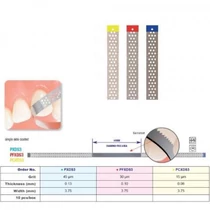 Gyémántszemcsés polírozó csík fogazott (10db) sárga 3.75 mm 0,08 mm