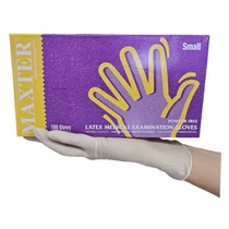 Maxter púdermentes gumikesztyű, latex, M, 100 db