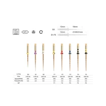 U+ file (Protaper Gold) , 25 mm, NiTi, 6 db F2#, piros