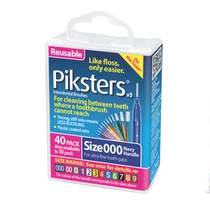 Piksters fogköztisztító kefe sötétkék 000, 40 db