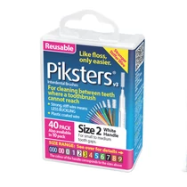 Piksters fogköztisztító kefe fehér 2, 40 db