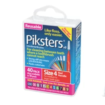 Piksters fogköztisztító kefe piros 4, 40 db