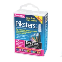 Piksters fogköztisztító kefe fekete 7, 40 db