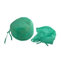 Műtős sapka, kötős, 100 db kék/zöld