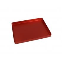 Alumínium tálca alap, nem perforált 183x140x17 piros színű - EURONDA