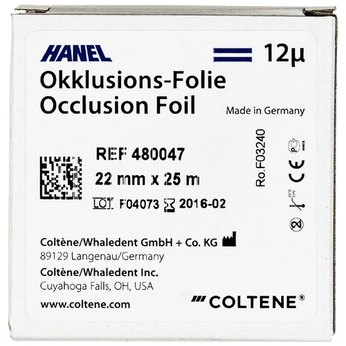 Okkluziós Folia 12µ 22mm Kék-Kék - ROEKO