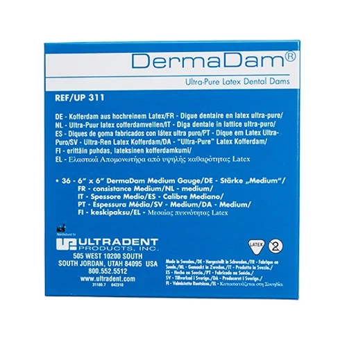 DermaDam kofferdam gumi 36db 15x15 Medium - Ultradent