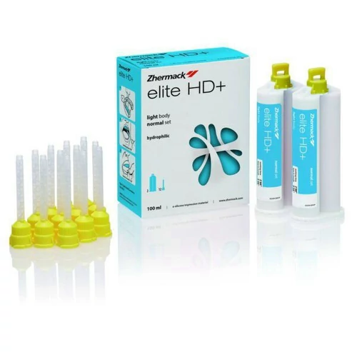 ZHERMACK Elite HD+ Light Body Normál A-szilikon, 2×50 ml (kék)
