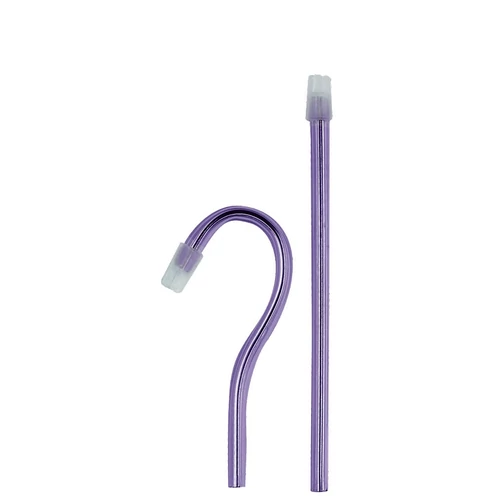 ASA Nyálszívó 15cm, 100db, lila, levehető kupak