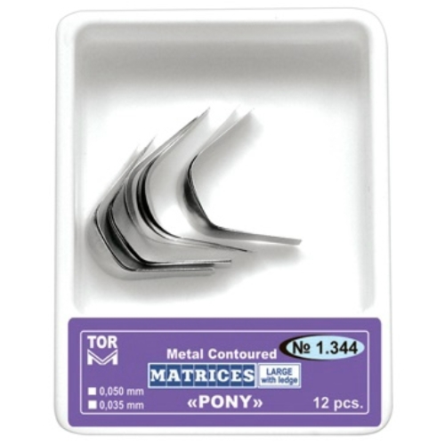 Domborított fém Pony matricák gingivális fülel - nagy (12db) 0,05mm - TOR