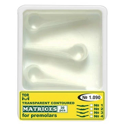 Domborított, átlátszó matrica, premoláris (30db) - TOR