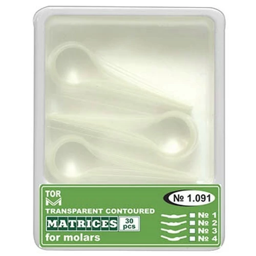 Domborított, átlátszó matricakészlet, moláris (15+15db) - TOR