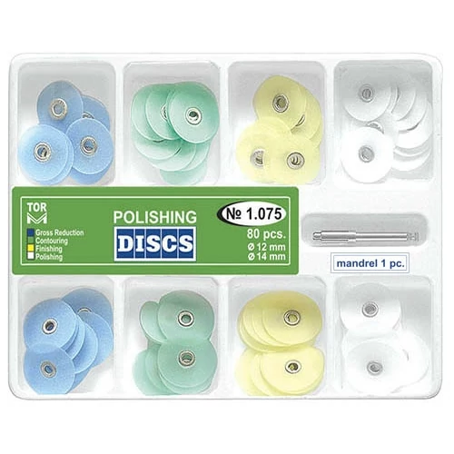 Polírozó korongkészlet, 12 és 14mm (80db) + mandrel - TOR