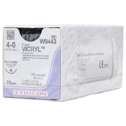 Vicryl 4/0 75cm 3/8C 16mm (12db)