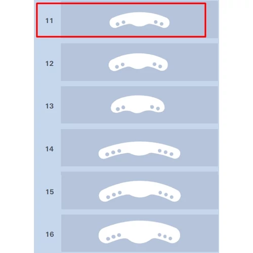 Matrica félkörös 11-es 12db, keskeny, premolárisokhoz