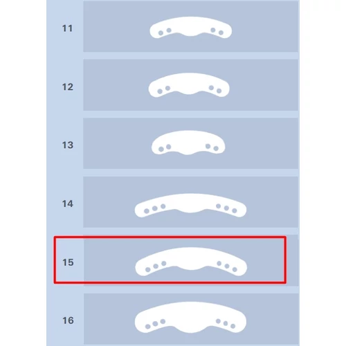 Matrica félkörös 15-ös 12db, közepes, molárisokhoz