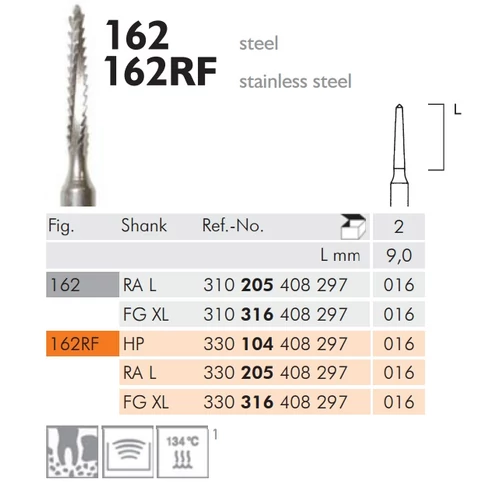 Sebészeti acél fúró 162RF104016