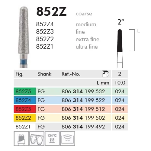 Gyémánt csiszoló zirk.ox. zöld 852Z5314024, 5db