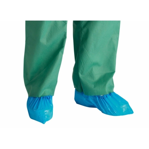 Cipővédő műanyag gumis kék 100 db/doboz