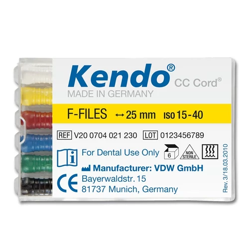 NITI K-feilen 25mm 015-040 sort. 6db