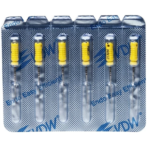 VDW K-file reszel és tágít 020 25mm 6db – kézi gyökércsatorna tágító