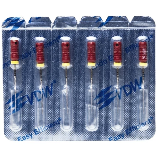 VDW K-file reszel és tágít 025 25mm 6db – kézi gyökércsatorna tágító