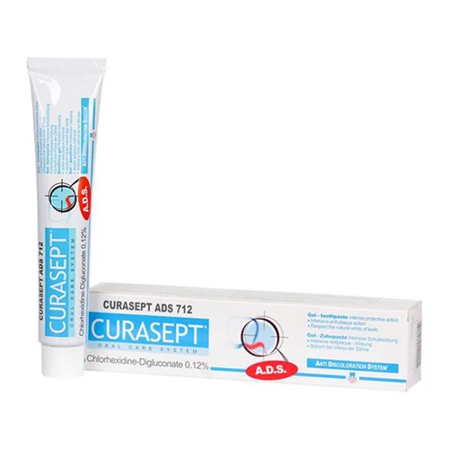 Curasept ADS 712 klórhexidin tartalmú fogkrém gél (0,12% CHX, 75ml)