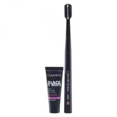 Curaprox Black is White Light-pack (fogkefe + BW fogkrém minta)