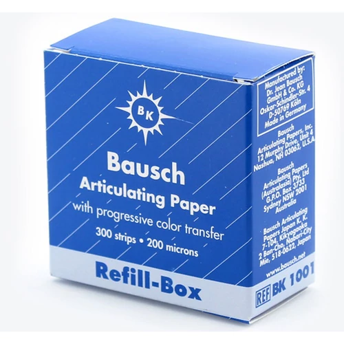 Bausch Artikulációs papír ut. BK1001 kék 200ľ 300db
