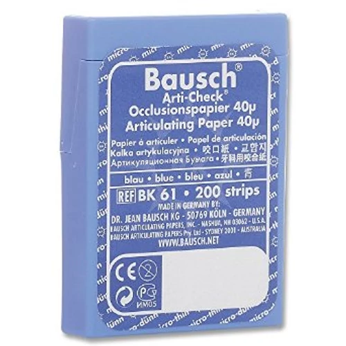 Bausch Artikulációs papír kék 40ľ 200 lap dobozos