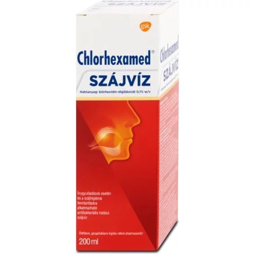 Chlorhexamed szájöblítő, szájvíz, 200 ml