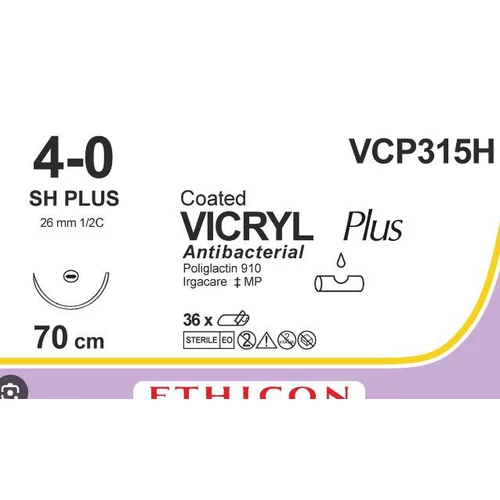 VICRYL PLUS 4/0 70cm Lila 1/2C 26mm 1xSH PLUS (36db)