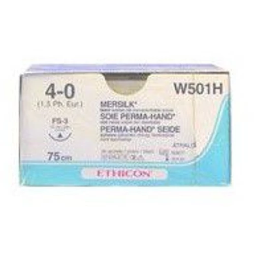 ETHICON Mersilk 4/0, FS-3 CONV, 16mm, 75cm - fekete (36 db)