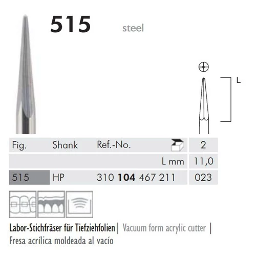 Acél fúró egyenesbe vákum fóliához