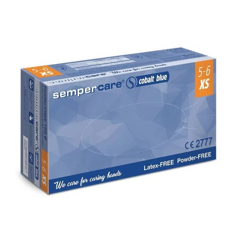 Sempercare Cobalt Blue, púdermentes nitril kesztyű XS 100db