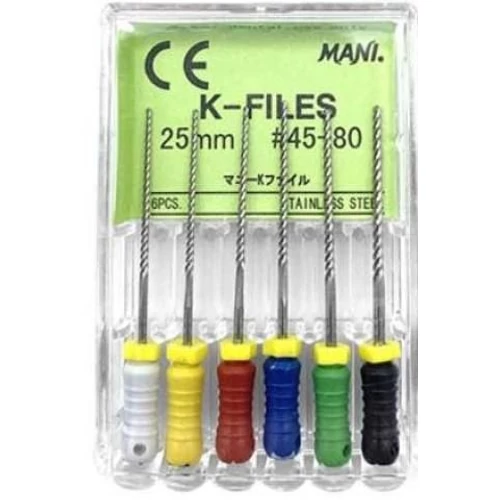 K-File Mani 25mm sorozat 45-80